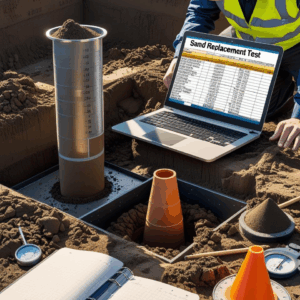 excel template: field dry density test (sand replacement method) | soil compaction report tool