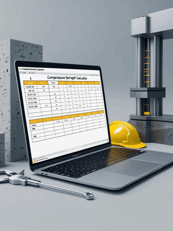 compressive strength excel tool – construction & material testing calculator